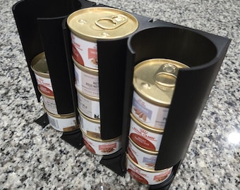 Wall Mounted 15-Can 3oz Cat Food Dispenser. Royal Canin, Little Friskies, Fancy Feast, Purina & other Brands that use 3oz cans.