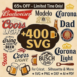 Pacote Mega Svg de Cerveja com mais de 400 arquivos, Svg, PNG, Pacote SVG de Cerveja, Designs SVG de Citações de Cerveja, SVG de Copos de Cerveja, Citações de Álcool, BroxellSVG