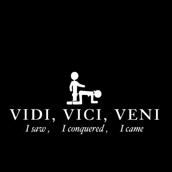 1 LEFT Vidi Vici Veni men's Humor T-shirt -  Israel