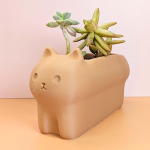 Cat Loaf Succulent Planter | Bakery Themed Cat Pot