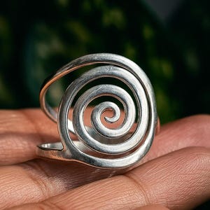 925 Sterling Silver Spiral Ring - Handmade Minimalist Jewelry - Swirl Ring for Women - Easter & Mother’s Day Jewelry -Unique Gift for Her
