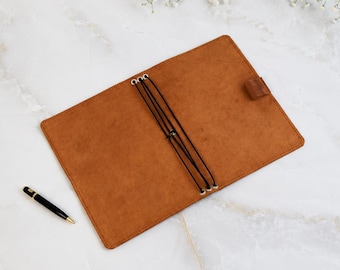 Handmade leather journal cover, Monogrammed journal cover, Personalized refillable journal, Leather bound journal, Custom notebook covers