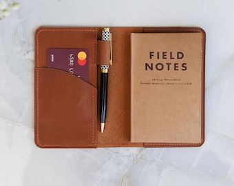 Leather field notes cover, Field notes journal cover, Custom field notes cover, Travel notebook cover, Small leather notebook cover