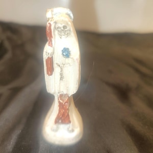 2.5 inch Miniature Fixed Santa Muerte (La Nina Blanca)