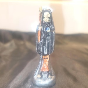 2.5 inch Miniature Fixed Santa Muerte (La Nina Negra)