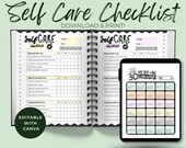 Self-Care Planner Printable Bundle: Habit Tracker, Mindfulness Log (A5 PDF Download)