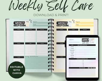 Weekly Self-Care Planner: To-Do List, Tracker & Journal (PDF Printable)