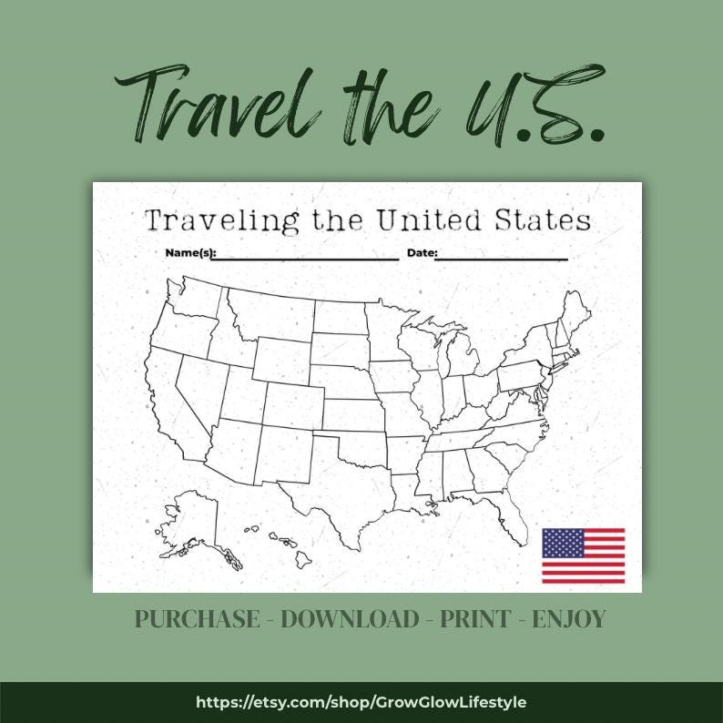 Printable Travel Maps: Color-in World Adventure Tracker (PDF Download ...