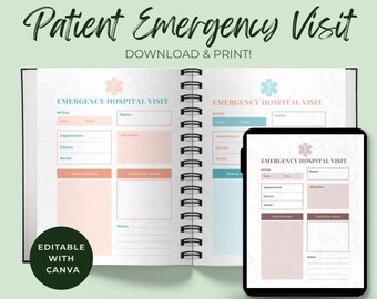 Patient Emergency: Nurse and Patient Hospital Care & Client Health Medical Notes (Digital Download)