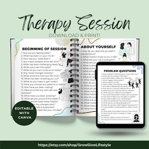 Paquete de Planificador y Notas para Terapeutas: Guía para Sesiones de Terapia, Hojas de Trabajo (Descarga en PDF)