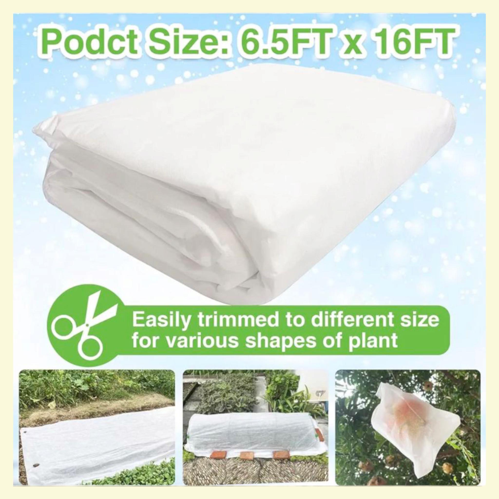Plant Frost Protection Cover 6.5x16 Ft, Breathable Freeze Blanket for ...