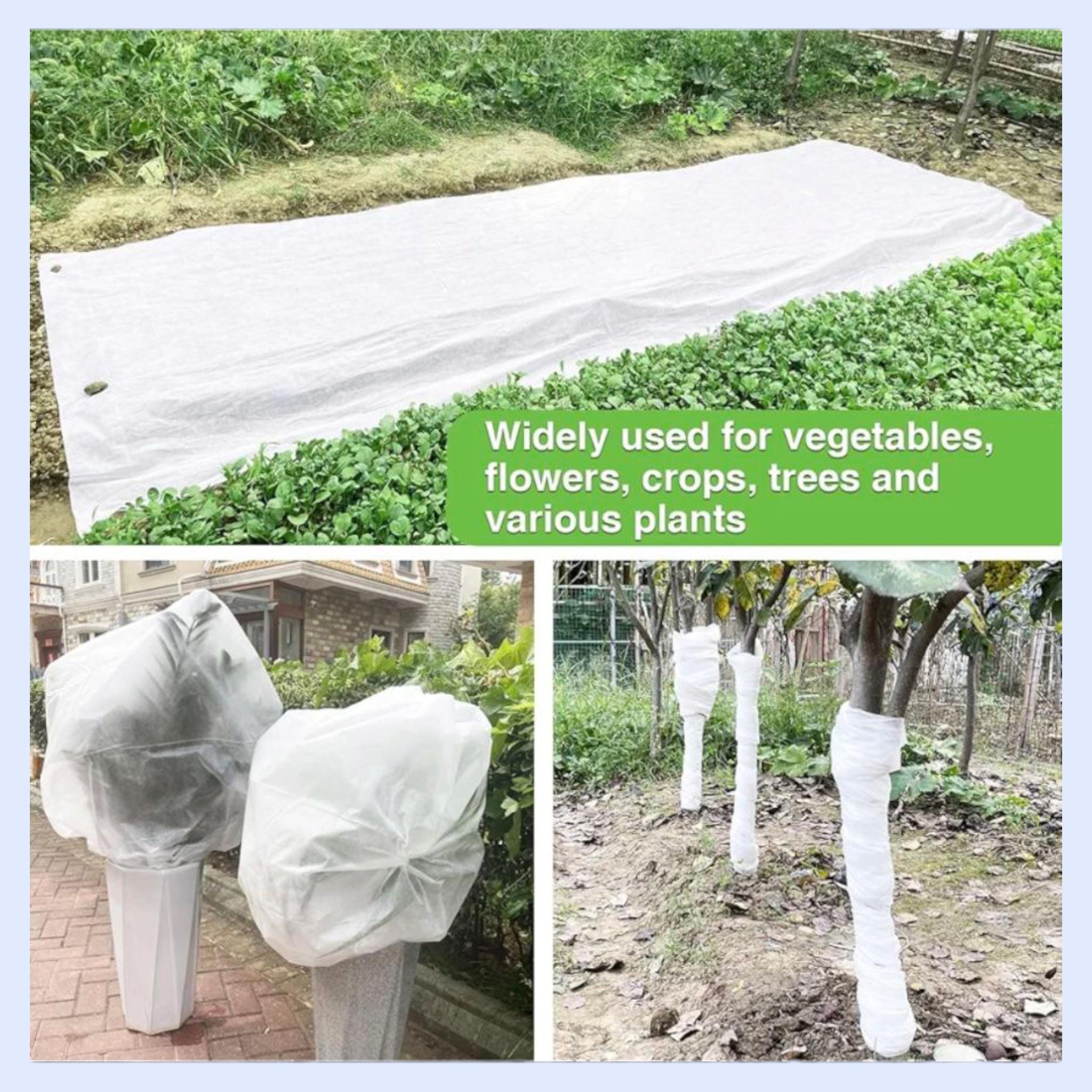 Plant Frost Protection Cover 6.5x16 Ft, Breathable Freeze Blanket for ...