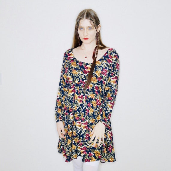 90s floral babydoll dress