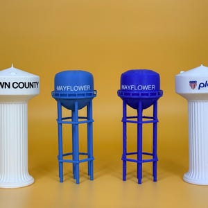 Torre de almacenamiento de agua personalizada: tanque de acero elevado de múltiples patas, esferoide, compuesto, con fondo hemisférico. ¡Personalizable!