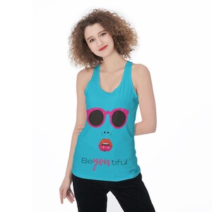 BeYoutiful Racerback Tank Top: Women&#39;s Motivational Workout Shirt