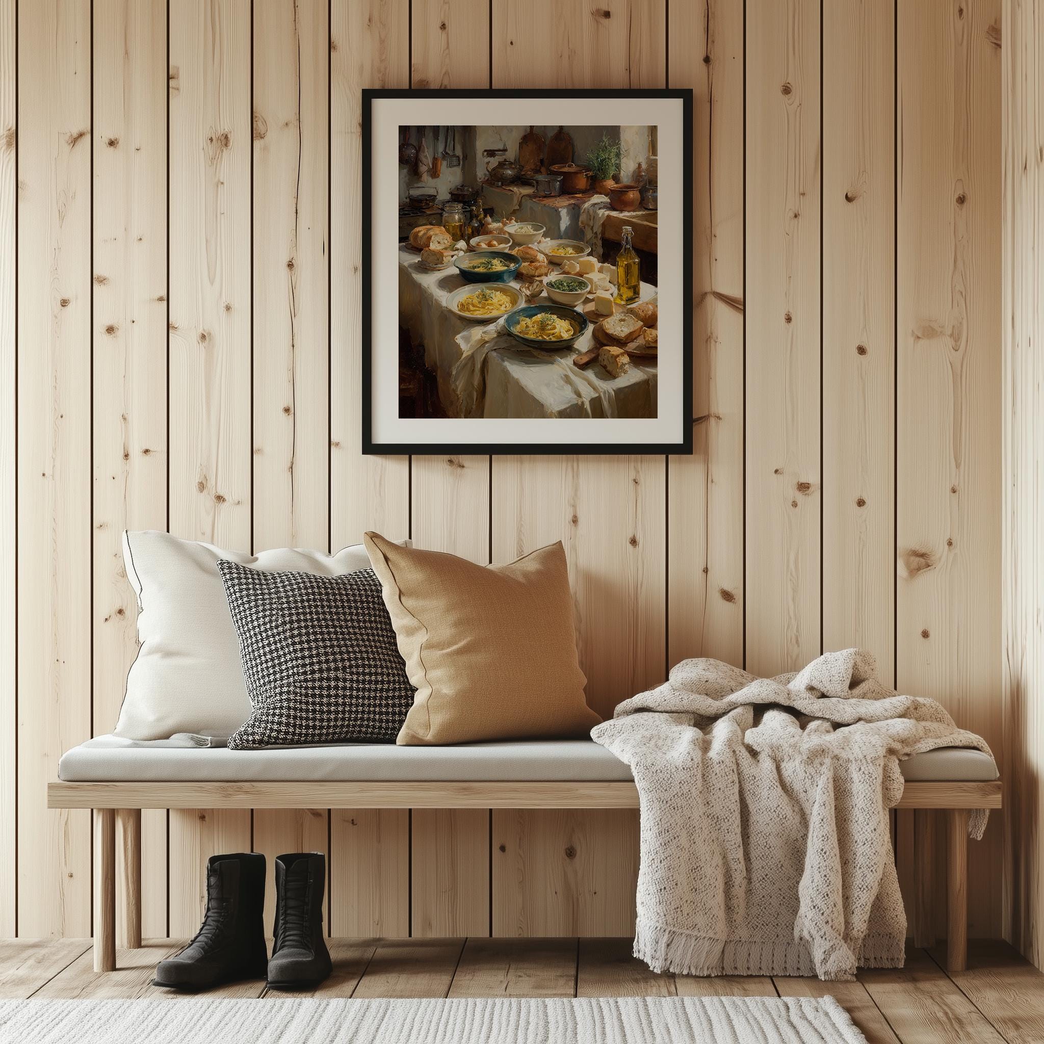 Rustic Italian Feast Printable - Cozy Farmhouse Kitchen Decor, Vintage ...
