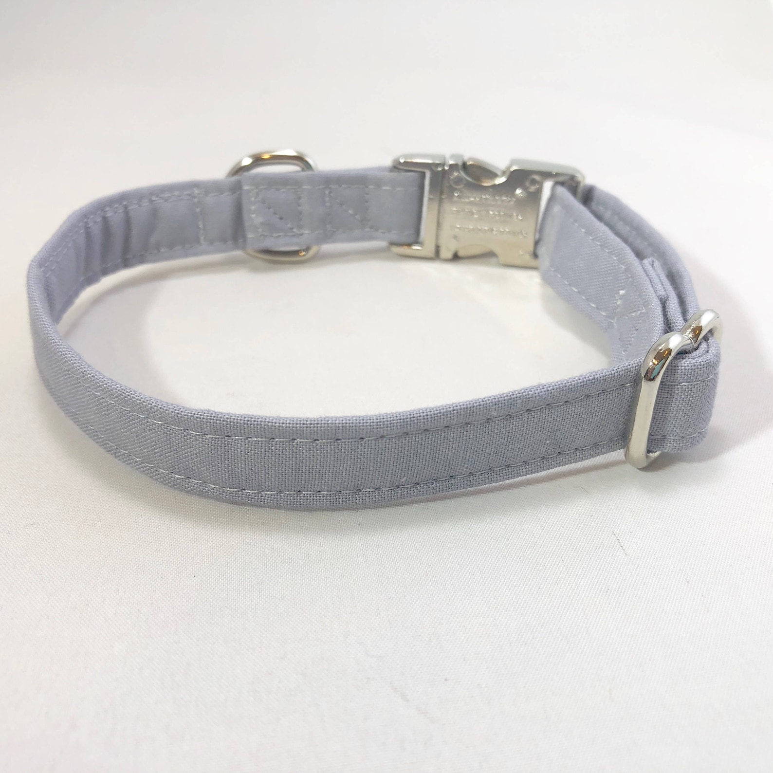 Light Grey Dog Collar Light Grey Collar Slate Grey Collar Etsy