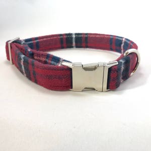Red Plaid Collar · Fall Dog Collar · Girl Dog Collar · Boy Dog Collar · Plaid Dog Collar · Black Plaid Collar · Autumn Dog Collar