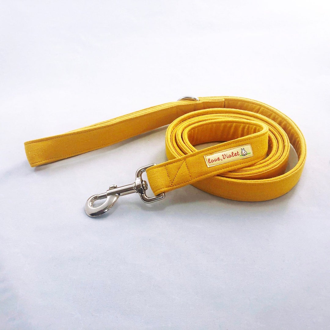 Mustard Yellow Yellow Dog Leash Large Dog Leash Soft Dog Leash Gold
