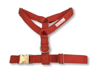 Rust Red Dog Harness Gift Dog Harness Strap Dog Harness Red Dog Harness Gold Dog Harness Step In Dog Harness Custom Orange Harness