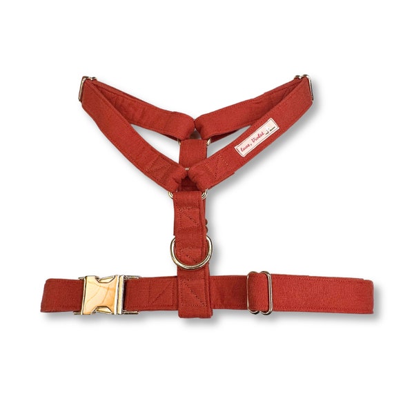 Rust Red Dog Harness Gift Dog Harness Strap Dog Harness Red Dog Harness Gold Dog Harness Step In Dog Harness Custom Orange Harness