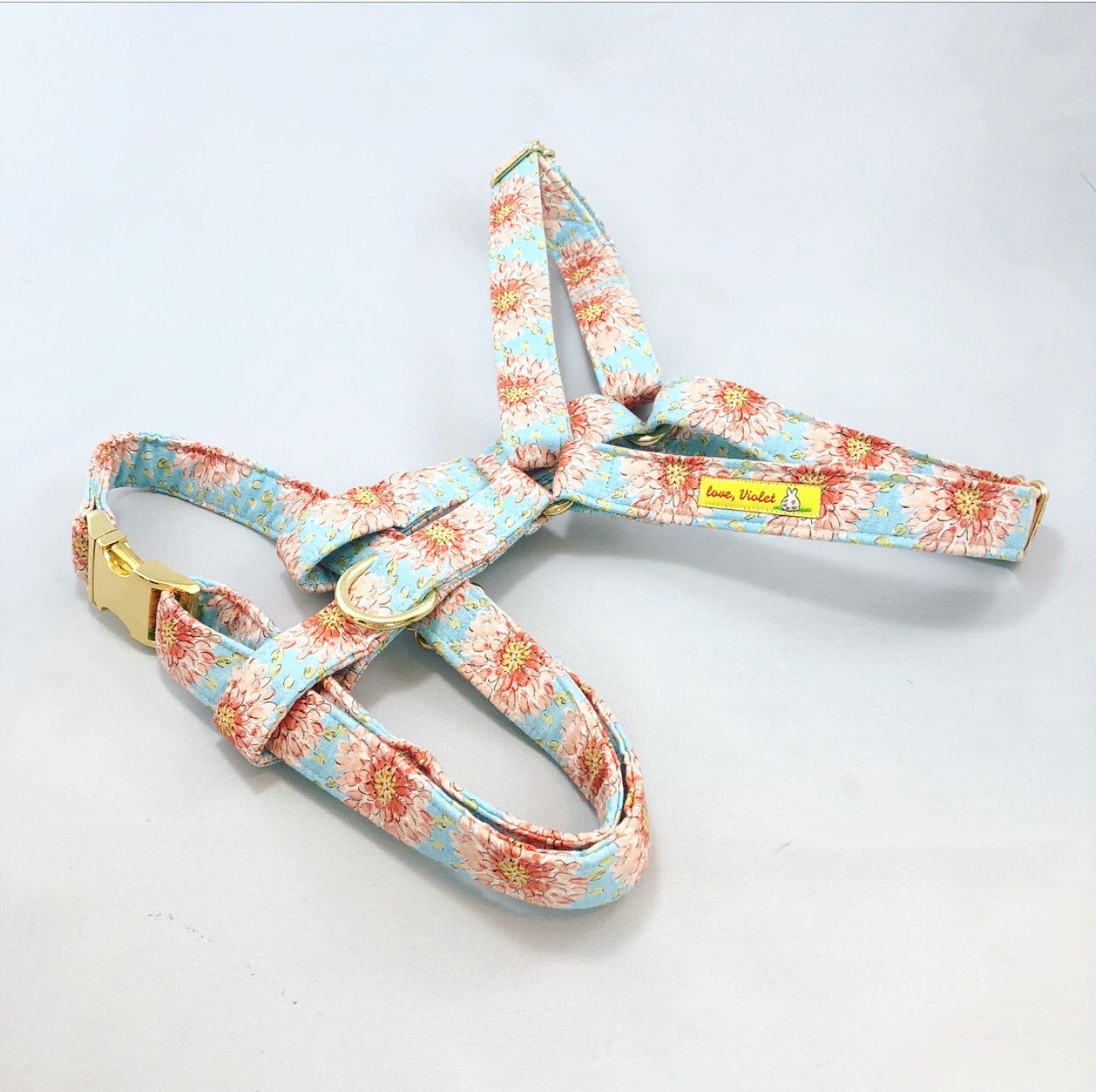 Peach Dog Harness Adjustable Dog Harness Strap Dog Harness Etsy