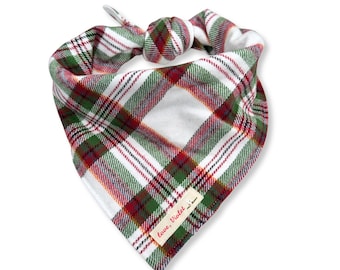 Gift For Dog Christmas Dog Holiday Bandana Dog Plaid Bandana Xmas Pet Bandana Holiday Bandana Green Dog Bandana Plaid Pet Bandana