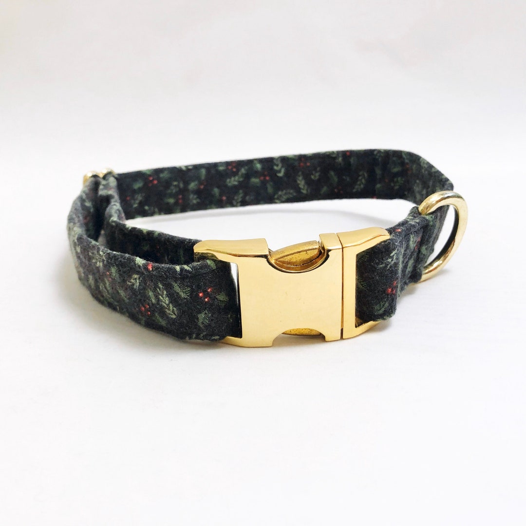 Christmas Dog Collar Xmas Collar Holiday Dog Collar Christmas Collar Holly Holiday Pet Collar