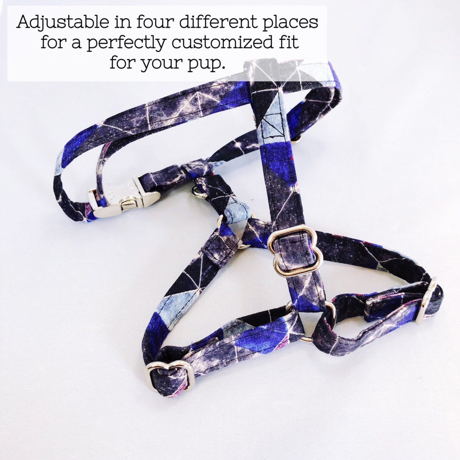 Black Dog Harness Adjustable Dog Harness Strap Dog Harness Etsy