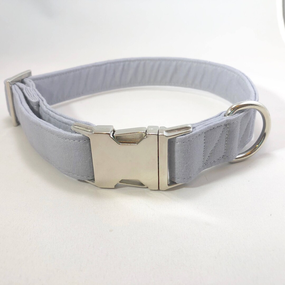 Light Grey Dog Collar Light Grey Collar Slate Grey Collar Girl Dog
