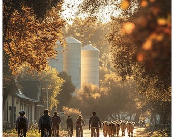UC Davis Dorm Apartment Cow decor Davis California Wall Art Print Poster