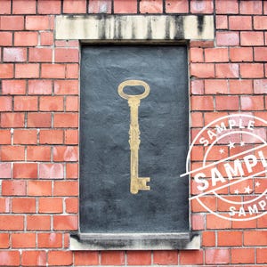 Five Keys Bourbon Symbol Digital Print - Stitzel-Weller Distillery Art - Kentucky Whiskey History Wall Art - Unique Bar Decor
