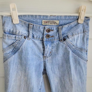 Blue Vintage Jeans - Denim womens Jeans - Baby Blue denim Pants Made in Hong Kong YMI City Of Angels