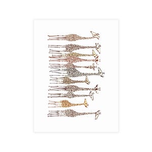 Pacote de cartões postais de girafa, cartões comemorativos para amantes de animais, papelaria exclusiva, decoração com tema de safári, perfeito para enviar alegria
