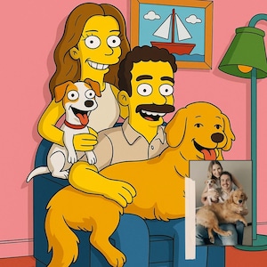 Custom Simpsons Style Portrait | Personalized Cartoon Artwork from Your Photo