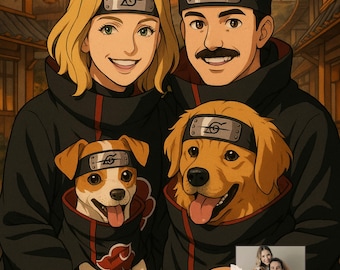Custom Ninja Style Portrait | Personalized Anime Drawing from Your Photo | Digital Ninja Village Artwork