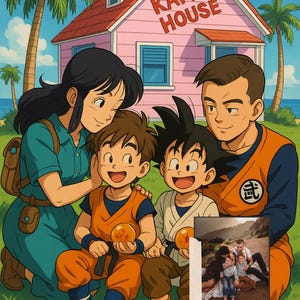 Custom Dragon Ball Portrait: Personalized Anime Art (Digital Download)