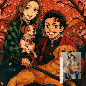 Custom Demon Slayer Style Portrait | Personalized Kimetsu no Yaiba Anime Artwork from Your Photo