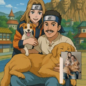 Custom Naruto Style Portrait | Personalized Anime Drawing from Your Photo | Digital Ninja Village Artwork