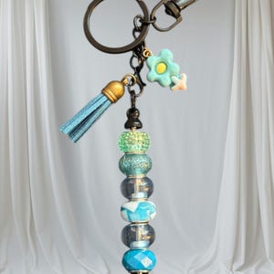 Blue Flower Keychain