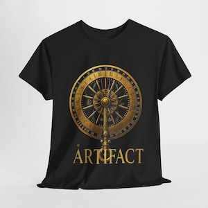 The Artifact Ancient Compass Tee, Antikythera Unisex Heavy Cotton T-Shirt - Ancient Greek History, Vintage Archaeology Shirt, Historical