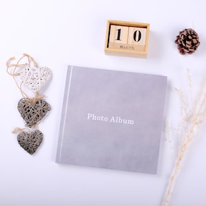 Purple Family Photo Album – Hardcover Memory Book with Blank Pages – DIY Scrapbook Gift for Parents, Grandparents, or Couples