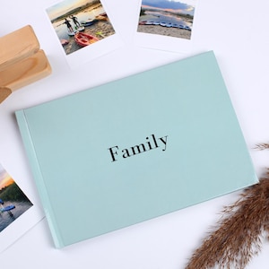Family Photo Album – DIY Scrapbook with Blank Pages – Hardcover Keepsake Book for Memories and Photos