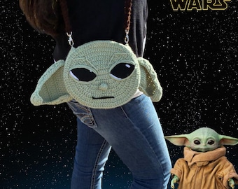 Sac à bandoulière Yoda Grogu doublé de crochet Mandalorian Star Wars Merch