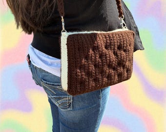 Modèle de sac à sandwich pour crème glacée au crochet : pochette en forme de champignons mous (téléchargement numérique au format PDF)