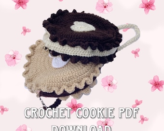 Oreo Inspired Crochet Bag Pattern: Cookie Pouch Crossbody Market Bag (PDF Download)