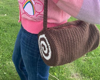 Modèle de sac à roulettes suisse au crochet : pochette intermédiaire, sac de marché (téléchargement numérique au format PDF)
