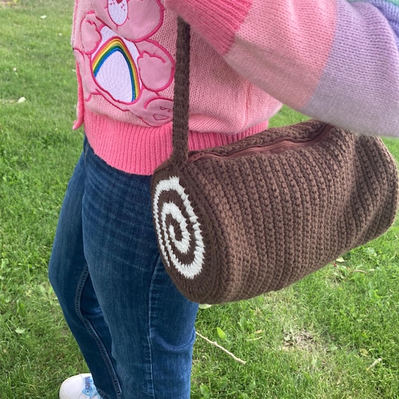 PATTERN Crochet Swiss Roll Shoulder Bag (PDF) – Intermediate Level Bag Design
