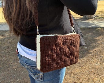Sac à sandwich pour crème glacée au crochet fait main, couleurs personnalisées, voyage, sac pour rendez-vous, anniversaire