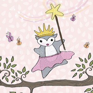 Nursery art, children's Mini Print Fairy Poss image 1